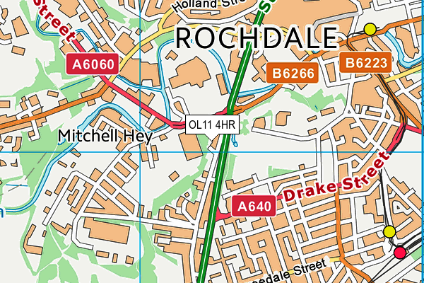 OL11 4HR map - OS VectorMap District (Ordnance Survey)