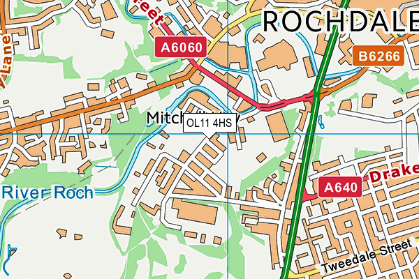 OL11 4HS map - OS VectorMap District (Ordnance Survey)