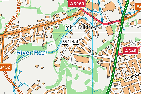 OL11 4JB map - OS VectorMap District (Ordnance Survey)