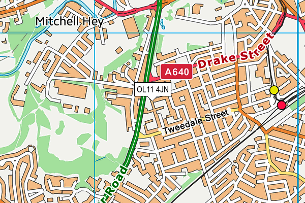 OL11 4JN map - OS VectorMap District (Ordnance Survey)