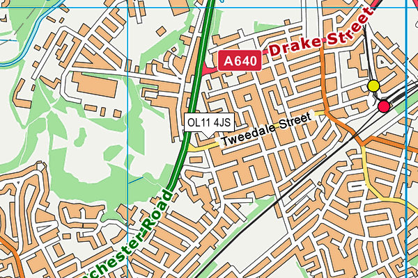 OL11 4JS map - OS VectorMap District (Ordnance Survey)