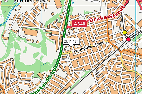 OL11 4JT map - OS VectorMap District (Ordnance Survey)