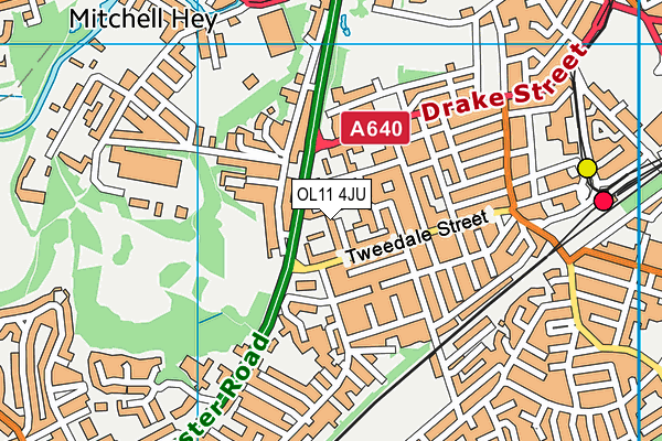 OL11 4JU map - OS VectorMap District (Ordnance Survey)