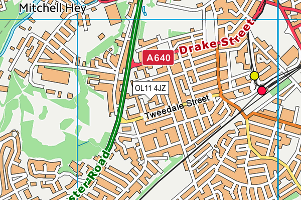 OL11 4JZ map - OS VectorMap District (Ordnance Survey)