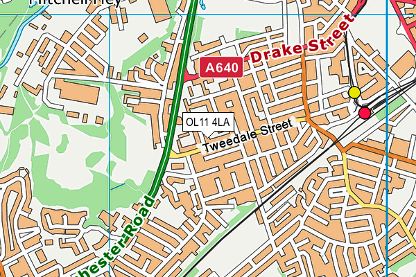 OL11 4LA map - OS VectorMap District (Ordnance Survey)