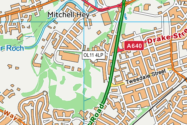 OL11 4LP map - OS VectorMap District (Ordnance Survey)