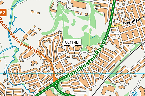 OL11 4LT map - OS VectorMap District (Ordnance Survey)