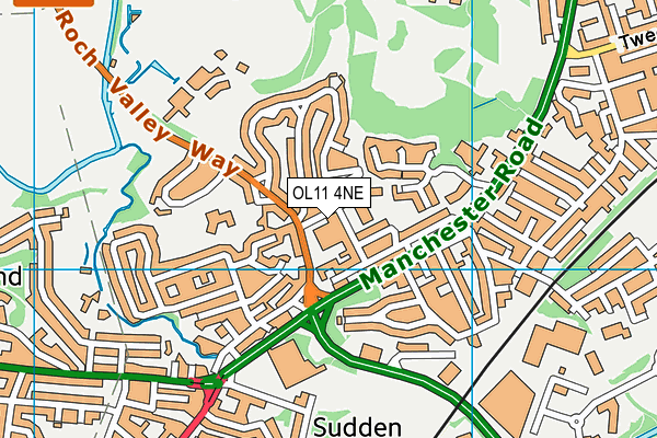 OL11 4NE map - OS VectorMap District (Ordnance Survey)