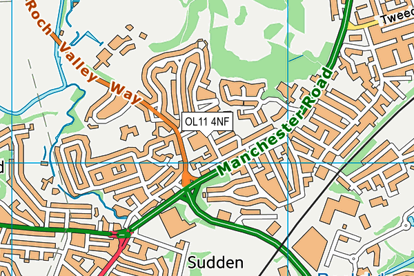 OL11 4NF map - OS VectorMap District (Ordnance Survey)