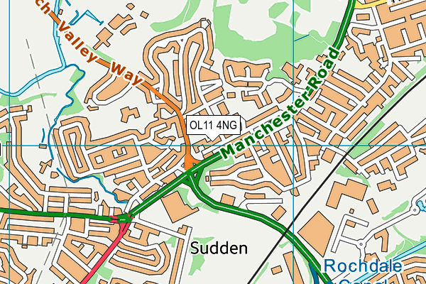 OL11 4NG map - OS VectorMap District (Ordnance Survey)