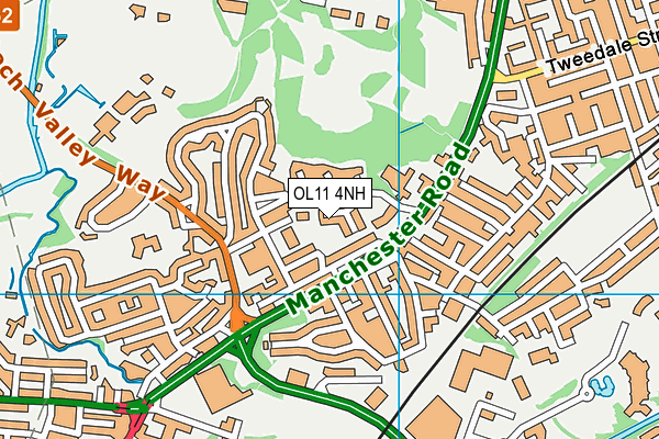 OL11 4NH map - OS VectorMap District (Ordnance Survey)