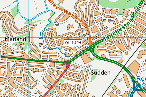 OL11 4PH map - OS VectorMap District (Ordnance Survey)