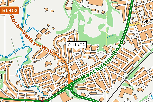 OL11 4QA map - OS VectorMap District (Ordnance Survey)