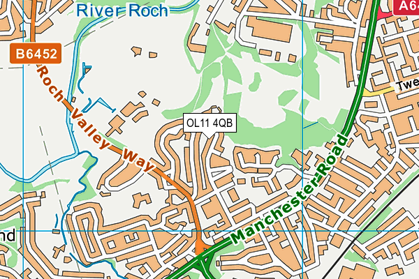 OL11 4QB map - OS VectorMap District (Ordnance Survey)