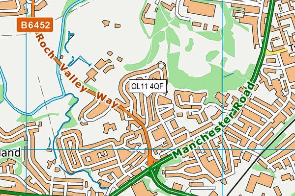 OL11 4QF map - OS VectorMap District (Ordnance Survey)