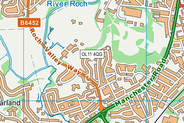 OL11 4QG map - OS VectorMap District (Ordnance Survey)