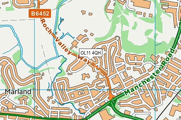 OL11 4QH map - OS VectorMap District (Ordnance Survey)