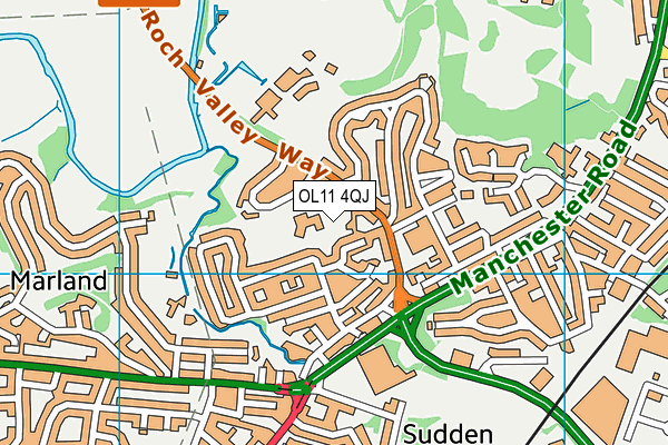 OL11 4QJ map - OS VectorMap District (Ordnance Survey)