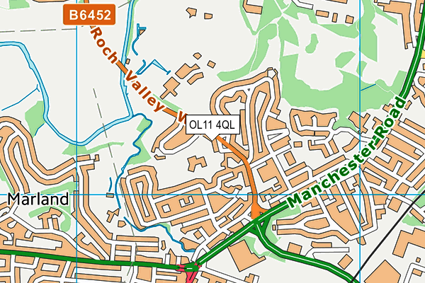 OL11 4QL map - OS VectorMap District (Ordnance Survey)