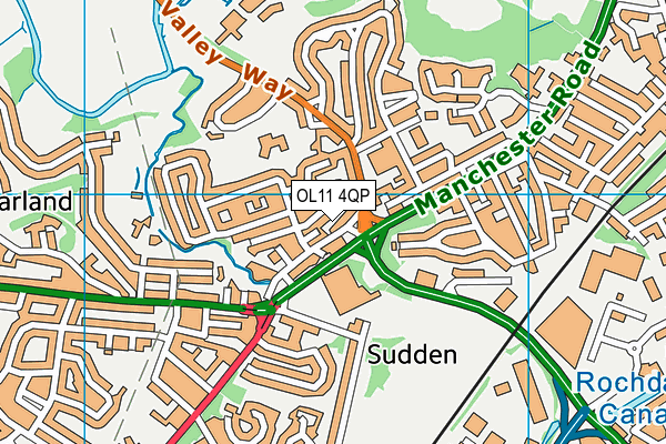 OL11 4QP map - OS VectorMap District (Ordnance Survey)