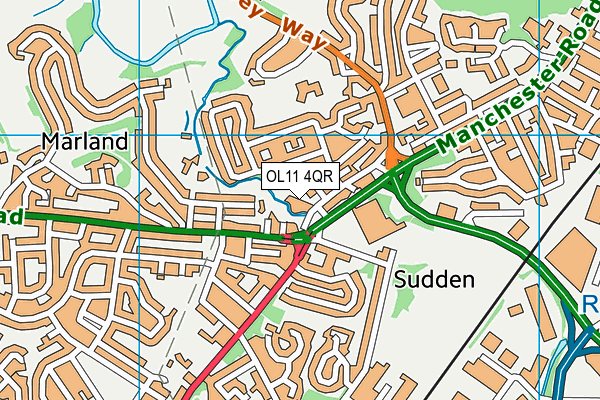 OL11 4QR map - OS VectorMap District (Ordnance Survey)