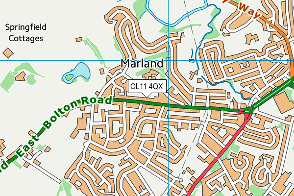 OL11 4QX map - OS VectorMap District (Ordnance Survey)