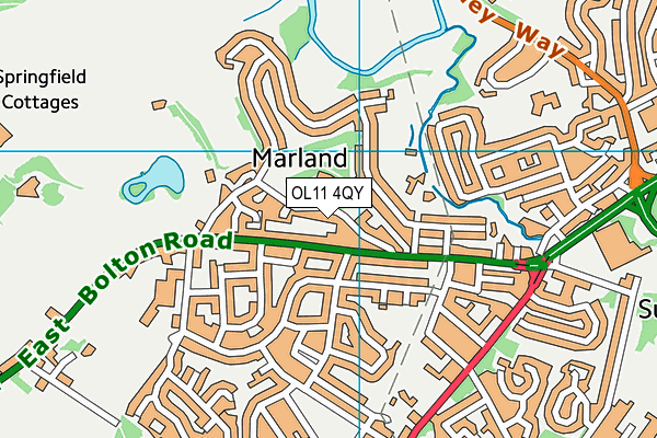 OL11 4QY map - OS VectorMap District (Ordnance Survey)