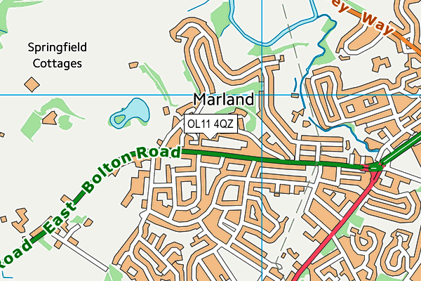 OL11 4QZ map - OS VectorMap District (Ordnance Survey)