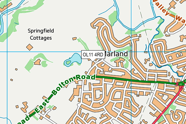 Springfield Park map (OL11 4RD) - OS VectorMap District (Ordnance Survey)