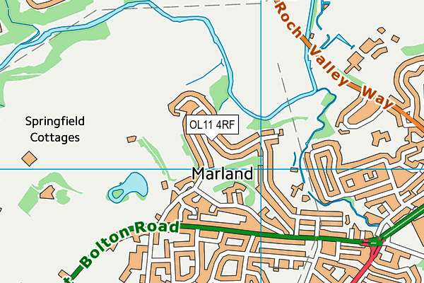 OL11 4RF map - OS VectorMap District (Ordnance Survey)