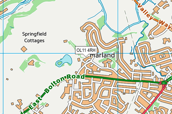 OL11 4RH map - OS VectorMap District (Ordnance Survey)