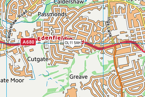 OL11 5AH map - OS VectorMap District (Ordnance Survey)