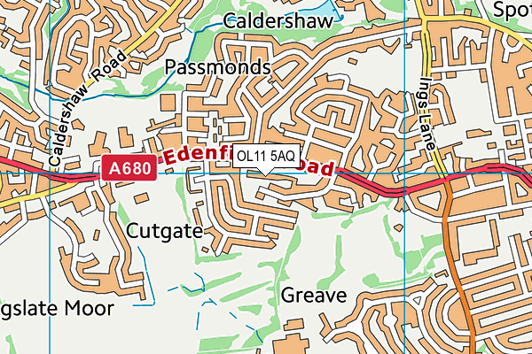 OL11 5AQ map - OS VectorMap District (Ordnance Survey)