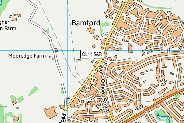 OL11 5AR map - OS VectorMap District (Ordnance Survey)