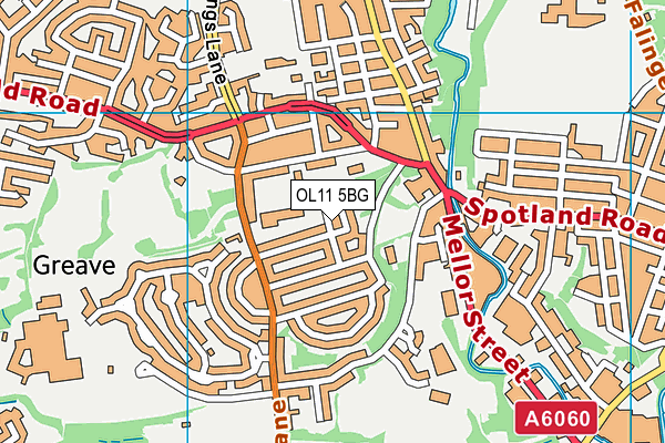 OL11 5BG map - OS VectorMap District (Ordnance Survey)