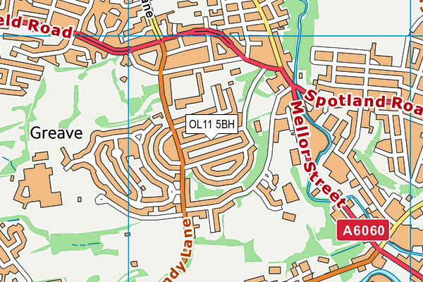 OL11 5BH map - OS VectorMap District (Ordnance Survey)