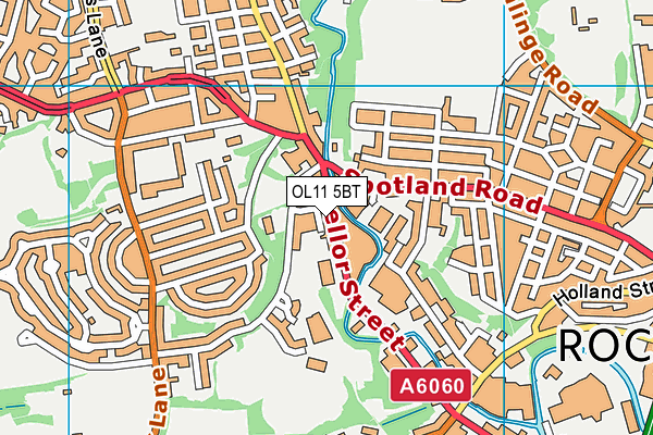 OL11 5BT map - OS VectorMap District (Ordnance Survey)