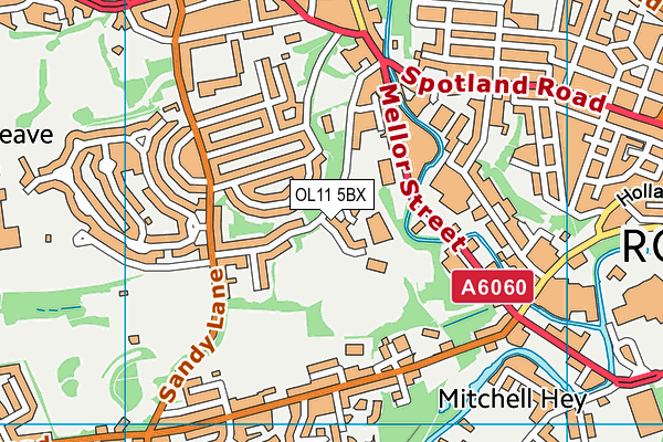 OL11 5BX map - OS VectorMap District (Ordnance Survey)