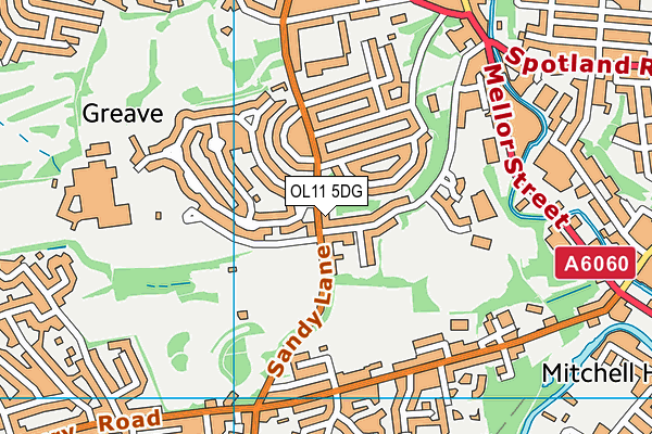 OL11 5DG map - OS VectorMap District (Ordnance Survey)