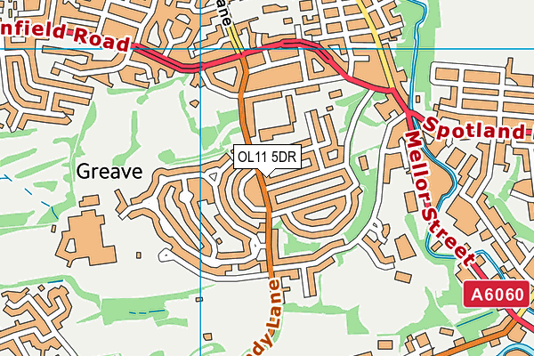 OL11 5DR map - OS VectorMap District (Ordnance Survey)