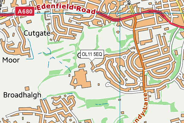 OL11 5EQ map - OS VectorMap District (Ordnance Survey)