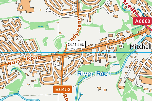 OL11 5EU map - OS VectorMap District (Ordnance Survey)