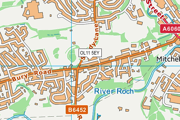 OL11 5EY map - OS VectorMap District (Ordnance Survey)