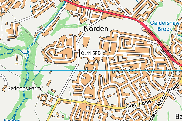 OL11 5FD map - OS VectorMap District (Ordnance Survey)