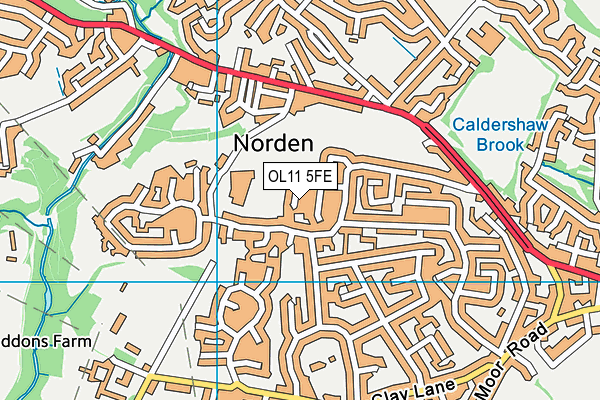 OL11 5FE map - OS VectorMap District (Ordnance Survey)