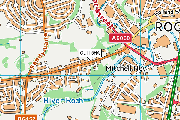 OL11 5HA map - OS VectorMap District (Ordnance Survey)