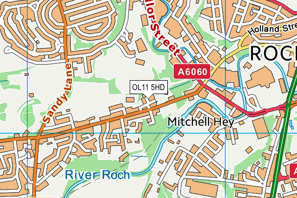 OL11 5HD map - OS VectorMap District (Ordnance Survey)