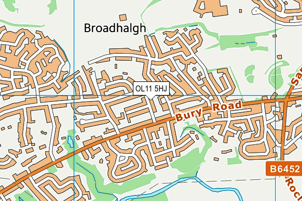OL11 5HJ map - OS VectorMap District (Ordnance Survey)