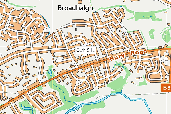 OL11 5HL map - OS VectorMap District (Ordnance Survey)