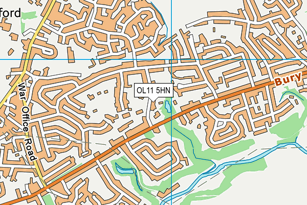 OL11 5HN map - OS VectorMap District (Ordnance Survey)